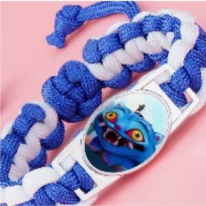 K-pop huntrix Demon Slayer Purple & White Braided adjustable rope Bracelet Derpy